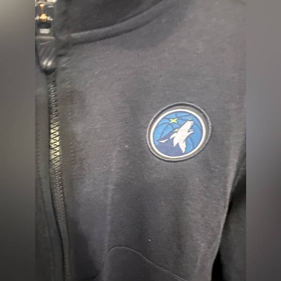 Nike Team Issued NBA Timberwolves BLK  1/4 Zip Men’s Pullover Jacket L - Picture 8 of 11
